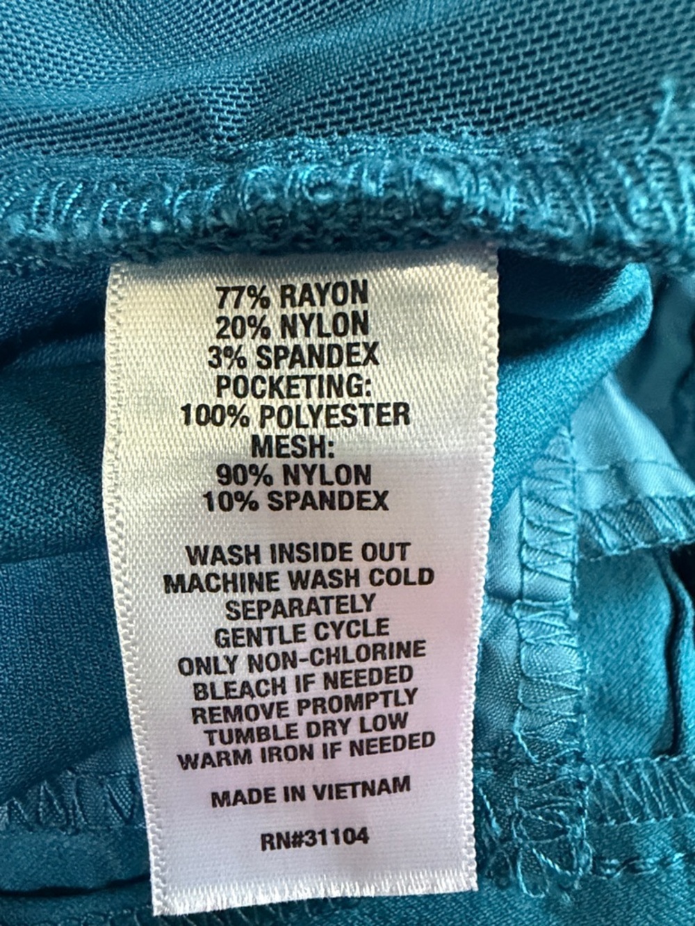 Kim Rogers Teal Pull-On Pants - Picture 3 of 11